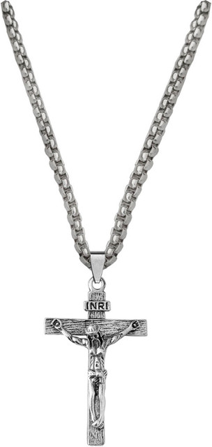 M Men Style Religious Lord Jesus Christ Cross Pendant Necklace