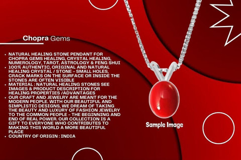 Gemzonite Coral (Munga) Pendant Original Certified Gemstone