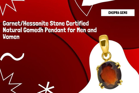Gemzonite A+ Quality Original Gomed Hessonite Garnet Pendant For