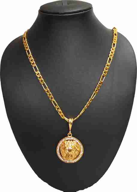 Pihoo Enterprise Lion Round Diamond Sachin CHAIN Gold-plated