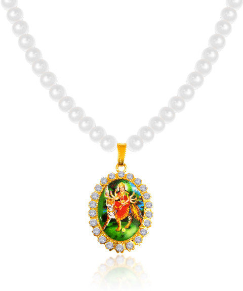 Stylewell Oval Shri Durga Vaishno Devi/Sherawali Mata Locket
