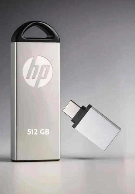HP V225D 512 GB Pen Drive Compatible with Audio Player, Desktop
