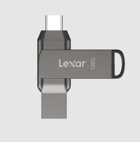 Lexar Dual Type C D400 USB 128GB Dual Flash Drive 128 GB OTG Drive  Compatible with Desktop Computer, Mobile, Laptop USB Metal Case