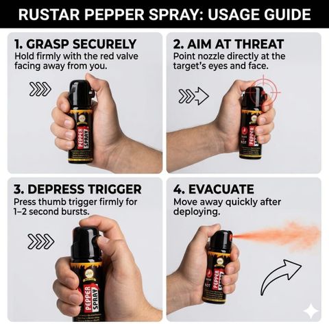 RUSTAR Pepper Spray for Women Safety (55ml, Pack of 2) - Image 8