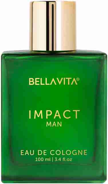 BELLAVITA Impact Eau De Cologne Perfume For Man with Notes Of  Orange,Nutmeg,Woody Cedar Eau de Toilette 100 ml