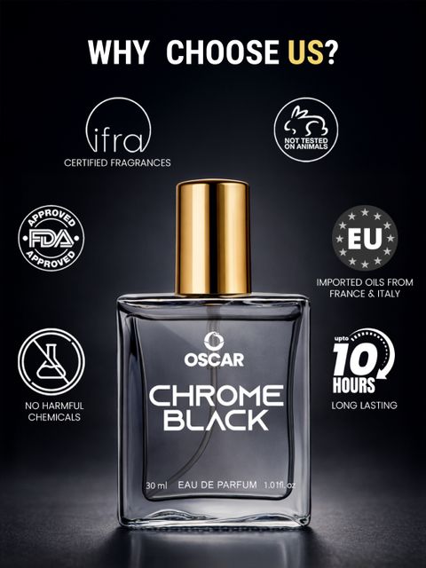 OSCAR Chrome Black Premium Perfume Eau de Parfum 30ml - Image 5