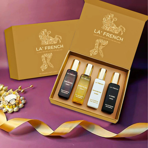 La French Oud Gift Set Adventure Oud Romance Oud Al Hisan Oud Woody 4x20ml  Eau de Parfum 80 ml