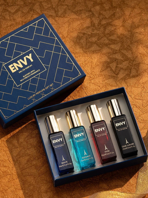 Envy Blue Luxury Perfume Gift Set (20 ml x 4) Eau de Parfum 80 ml