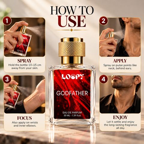 Loopy GODFATHER Long Lasting Perfume for Men Luxury Scent for Daily Use & Occasion Eau de Parfum - 50 ml (For Men) - Image 5