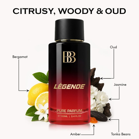 BERGAMOT BEAUTE LÉGENDE Pure Perfume For Men Luxurious Long Lasting Top  Concentration 12 Hours Perfume 100 ml