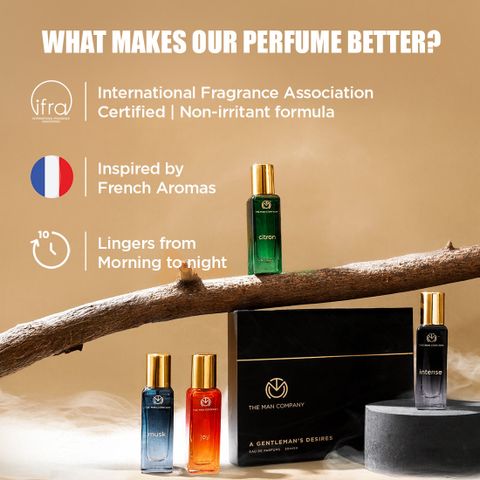 THE MAN COMPANY Perfume for Men Gift Set - 4*20ml | A Gentleman's Desire | Long-Lasting Premium Eau de Parfum - 80 ml (For Men) - Image 7