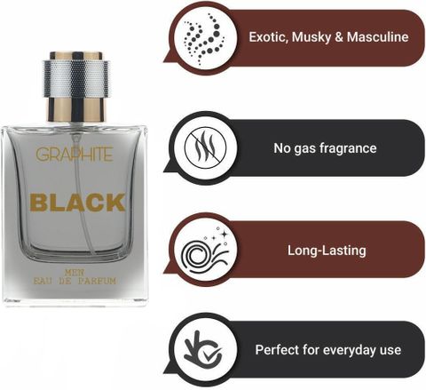 Buy GRAPHITE Black perfume Eau de Toilette - 50 ml (For Men) Eau