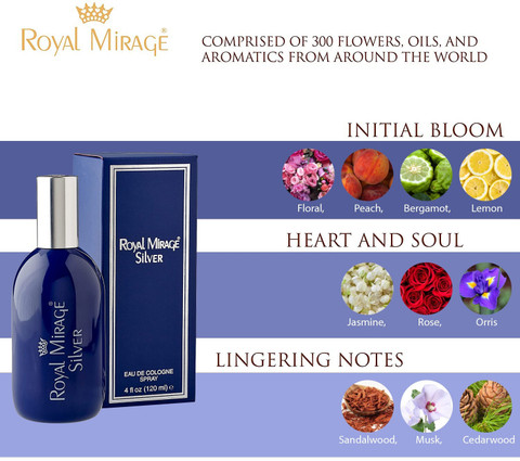 ROYAL MIRAGE Silver Eau de Cologne 120 ml