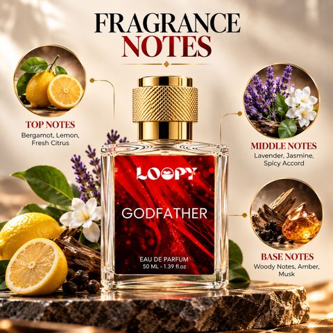 Loopy GODFATHER Long Lasting Perfume for Men Luxury Scent for Daily Use & Occasion Eau de Parfum - 50 ml (For Men) - Image 6