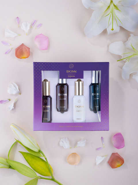 SKINN by TITAN Skinn 24Seven Gift Pack EDP 20 ml x 4, Perfume for men  women Eau de Parfum 80 ml
