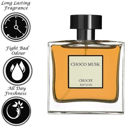 CHOCSY Choco Musk Perfume For Men|Long Lasting Perfume For Men|Best  Everyday Fragrance Eau de Parfum 50 ml