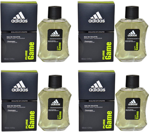 ADIDAS Pure Game Perfume 100ml Each (Pack of 4) Eau de Toilette 400 ml