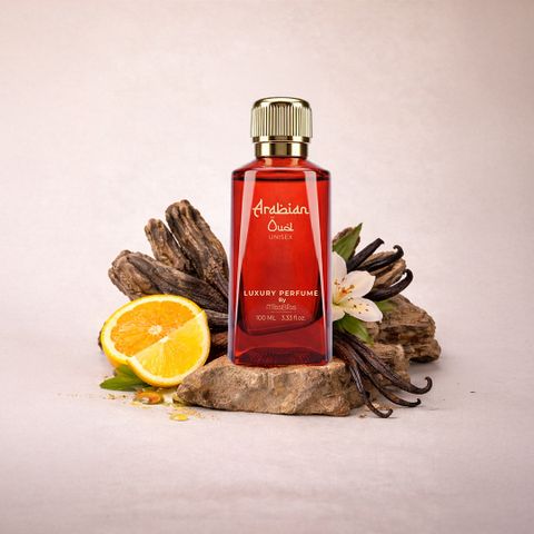 MissBliss Arabian Oud Long Lasting Unisex Fragrance - Sweet Amber & Vanilla Musk Notes Eau de Parfum - 100 ml (For Men & Women) - Image 4