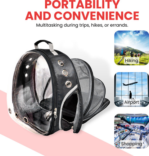 Buraq Back Expandable Astronaut Transparent Pet Carrier Backpack