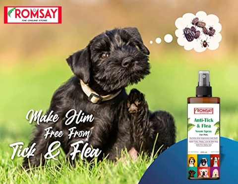 ROMSAY Anti-Tick And Flea Neem Spray For All Breeds Like Dogs