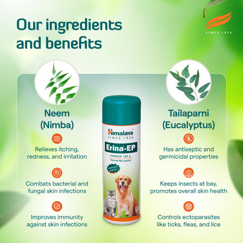 HIMALAYA Erina EP Powder Improves Skin Health I Controls Ticks