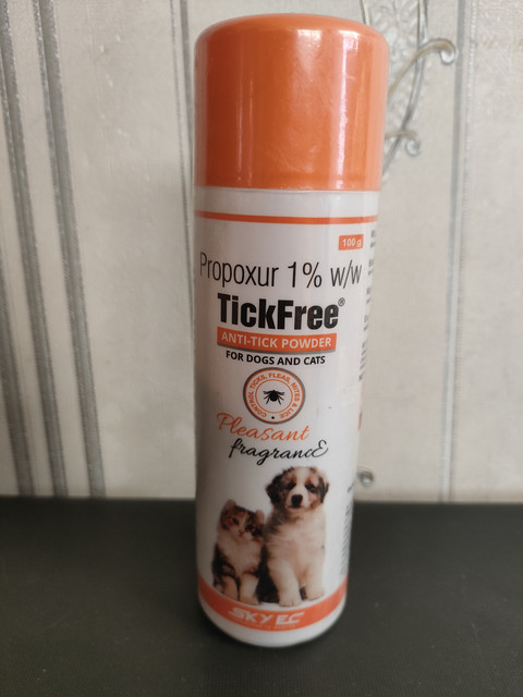 skyec TickFree Anti-Tick Flea Powder 100 ml Pet Coat Cleanser