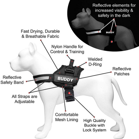 ALCAZAR Dog Vest Harness Leash Combo Set (XL, Recommended for 35-42KG Pet)  Dog Harness Leash