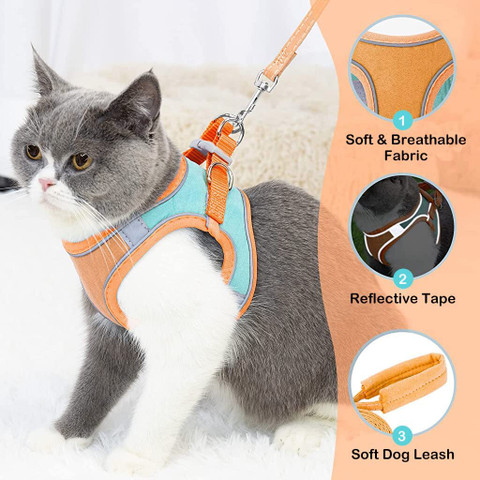 tulsienterprise Cat Belt Adjustable Size Breathable Cat Vest Strap