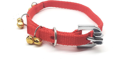 eshopy skp pet mart Pets Nylon Red Ghungroo Neck Collar Belt and Leash Dog  Cat Collar Leash