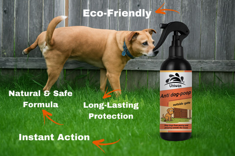 uniwax Anti dog poop stop dogs from pooping or peeing outside gates  pleasent Cologne