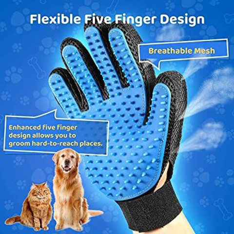 Pet Guard Pet Grooming Glove Gentle Deshedding Brush Glove