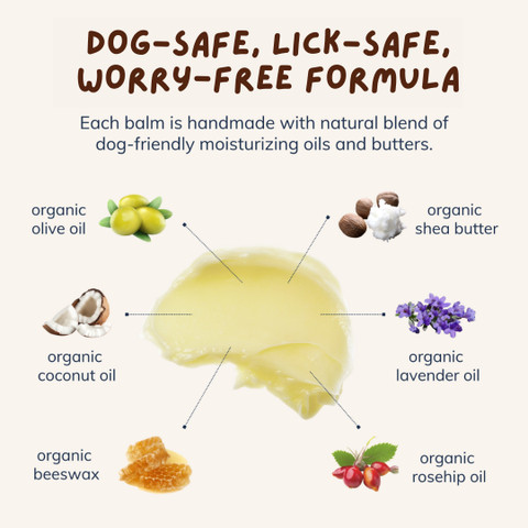 COCO CRUSH Paw Balm for Dogs, Cats 100% Natural Care for Cracked