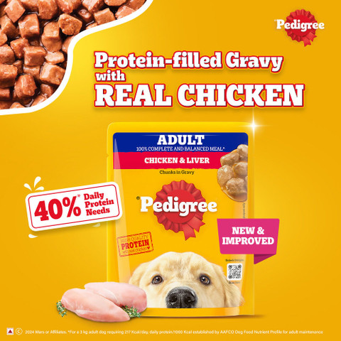 PEDIGREE Gravy Chicken, Liver Chunks kg kg) Wet Adult Dog Food