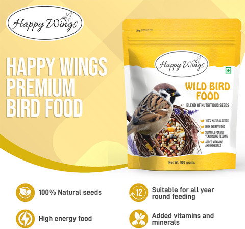 Happy Wings Mix Seed Wild Birds Food for Sparrows, Wild Finches