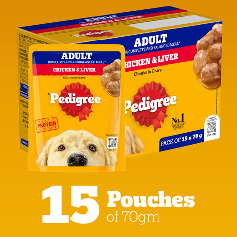 PEDIGREE Gravy Chicken, Liver Chunks kg kg) Wet
