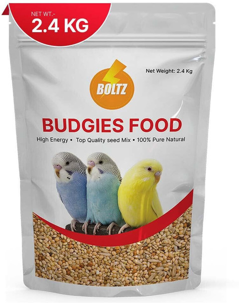 BOLTZ Bird Food for Budgies 2400Gm Nuts kg Dry Adult Bird