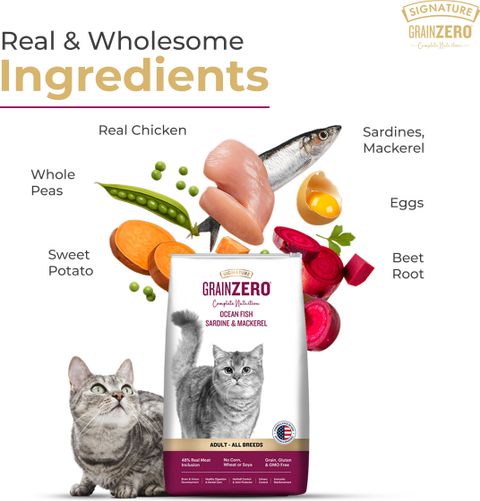 Grain Zero Ocean Fish, Sardine, and Mackerel 20 kg Dry Adult Cat Food - Image 7