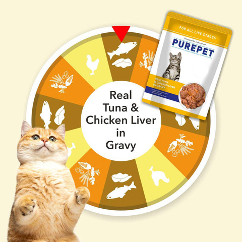 purepet Purepet All Life Stages Wet Cat Food, Real Tuna and