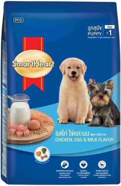 smart heart Puppy Dry Dog Food Chicken Egg and Milk Flavour