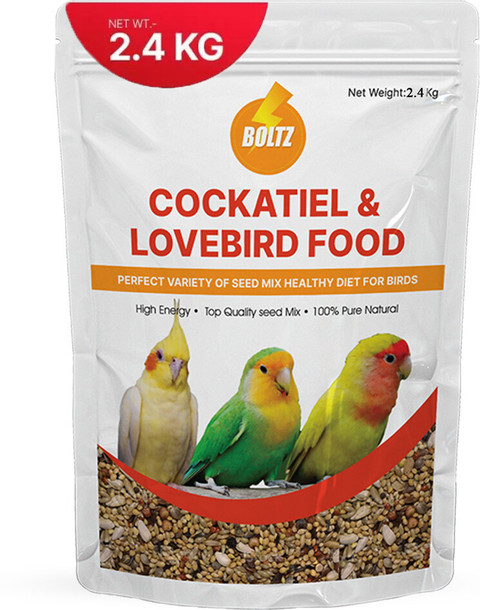 BOLTZ Adult Bird Seed Food for Cockatiel Lovebirds Mix Seeds