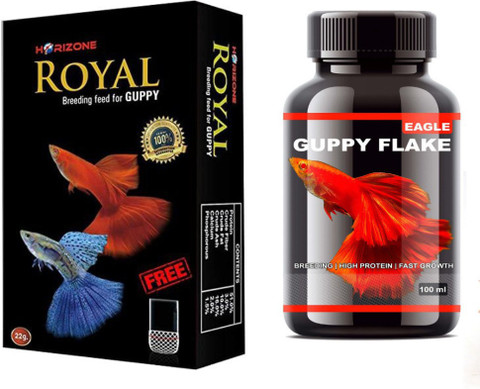 Horizone Royal Guppy, 22g Eagle Guppy Flakes, 100ML Guppy Fish