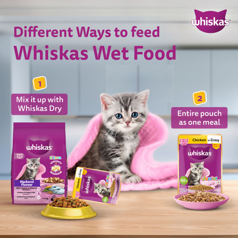 Whiskas (2-12 Months) Chicken 1120 g (14x80 g) Wet Young Kitten