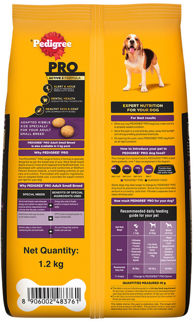 PEDIGREE Small Breed (9 Months Onwards) Chicken kg Dry Adult