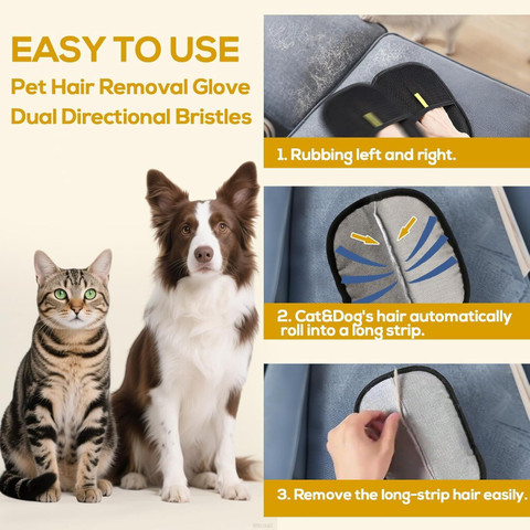 TN CREATION Pet Hair Removal Glove for Cats Dogs, 2025 Newly