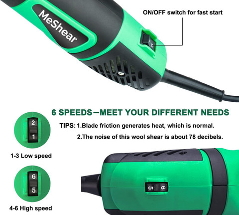 MeShear ST777 1200W with 1 Extra Blade Sheep/Goat Hair cutting