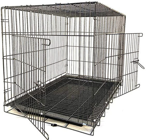 chullbull pet products 3ft Double Door Folding Metal Dog Cage with Paw  Protect, Large Dogs XL Dog Crate Dog, Cat, Rabbit, Monkey Cage