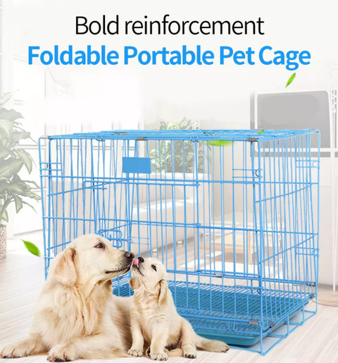 24x7eMall 24 Inch Pet cage, Dog Cage Double Door with Paw
