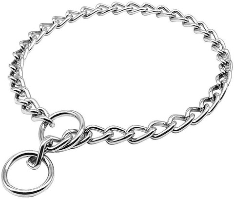 Hanu Chrome Plated Stainless Steel Choke Chain Dog Training Collar