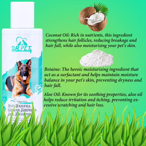DR PET PLUS Anti Hairfall German Shepherd Dog Shampoo -Reduces