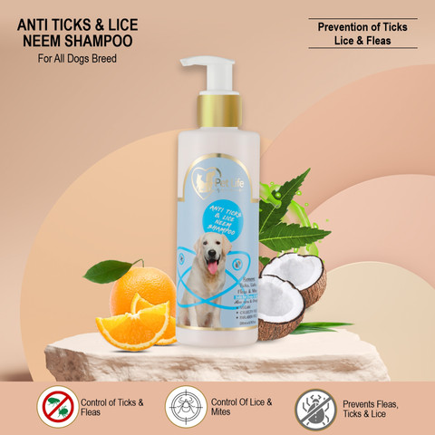 Pet Life Neem Dog Shampoo Anti Tick Flea For Lhasa Apso Dog